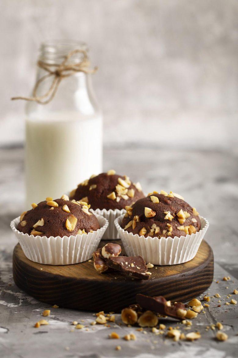 Bolinho de cacau com avelã