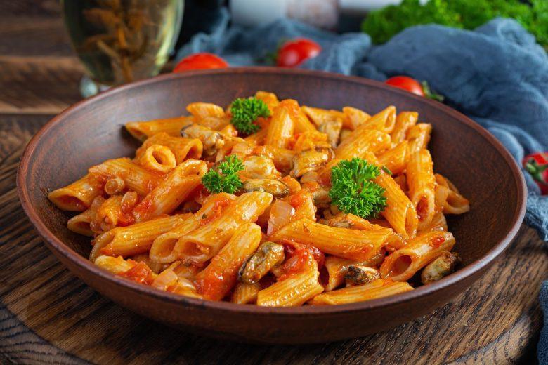 Macarrão com mexilhão