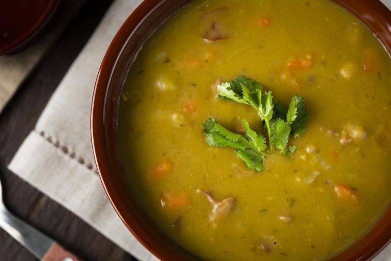 Sopa cremosa de ervilha