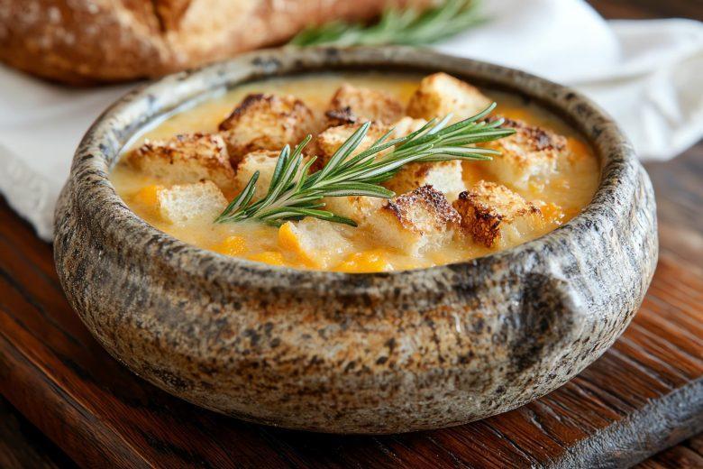 Creme de abóbora com croutons
