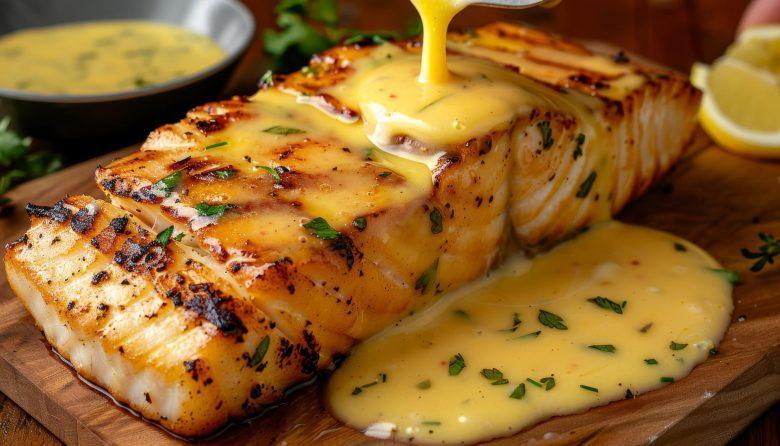Salmão assado na manteiga com ervas
