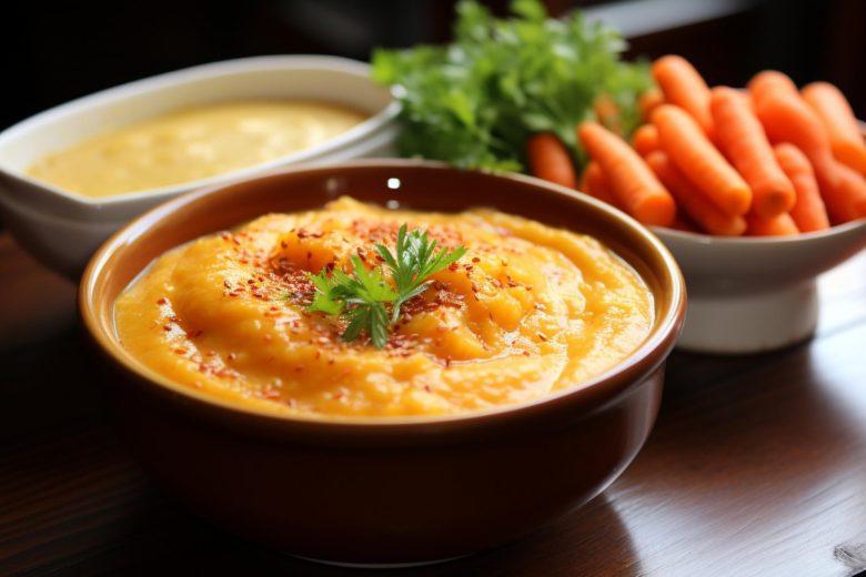Purê de batata doce com cenoura