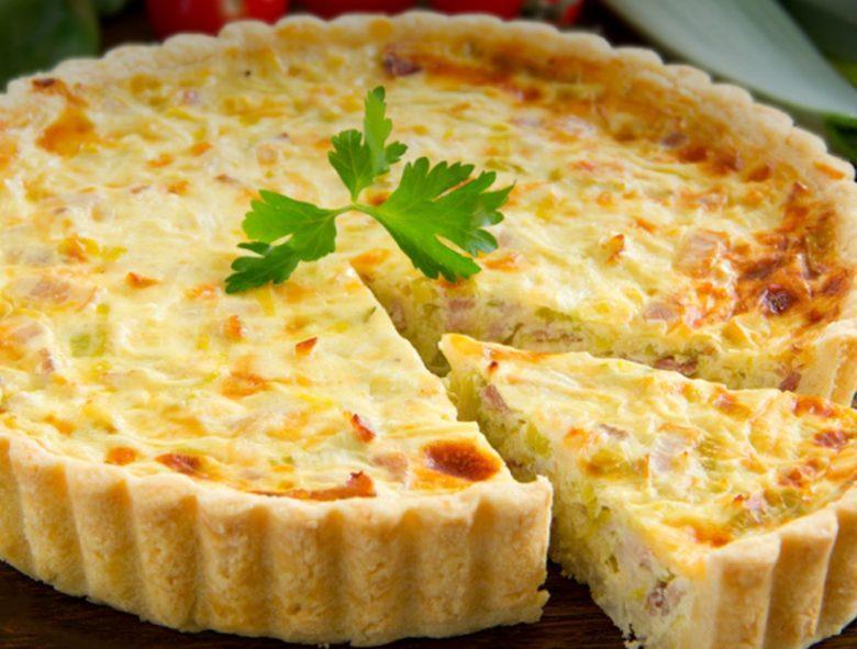Quiche leve de cream craker e legumes