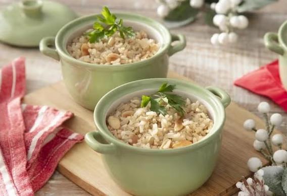 Arroz integral com amêndoas