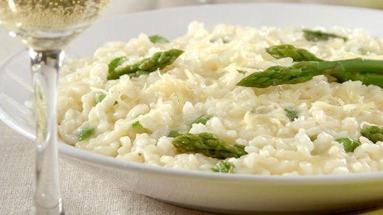 Risoto de aspargo e brie