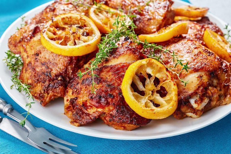 Coxa de frango frita na panela de pressão