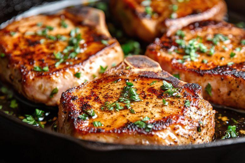 Bisteca de porco com molho de laranja