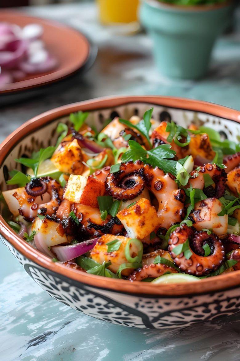 Salada thai de polvo