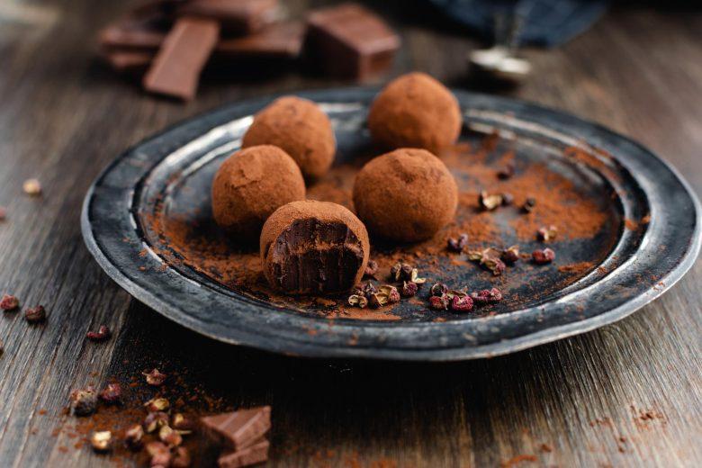 Trufa clássica de chocolate