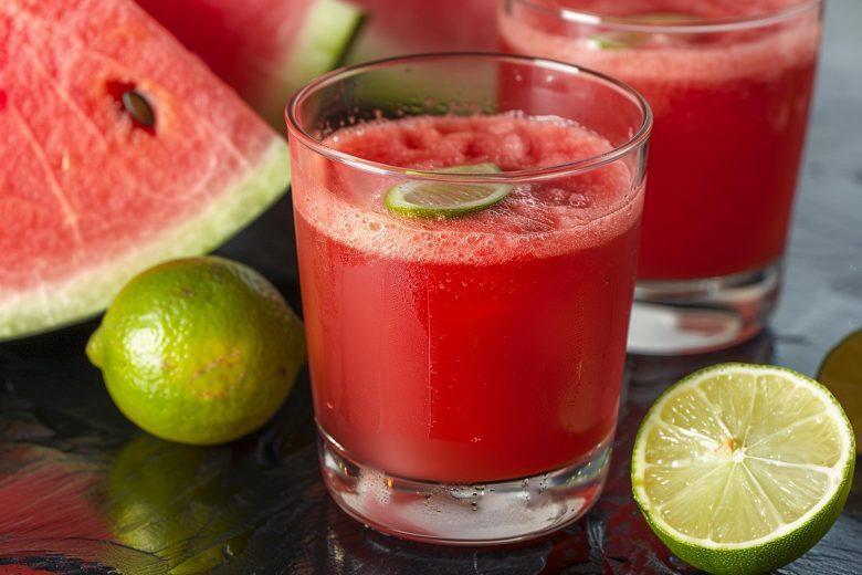 Caipirinha de saquê e melancia