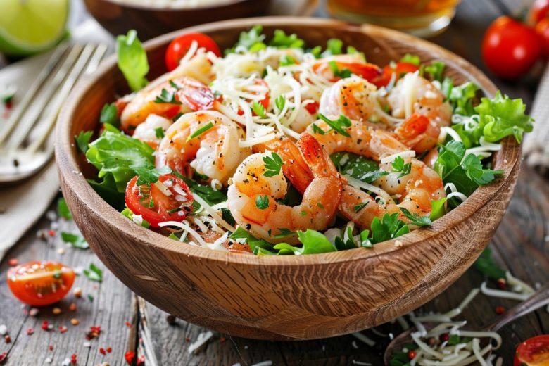 Salada de acelga e camarão