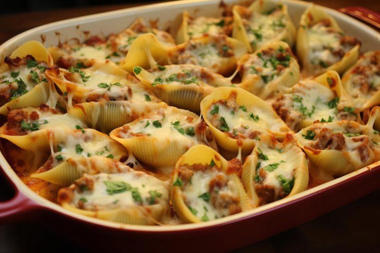 Conchiglione recheado gratinado