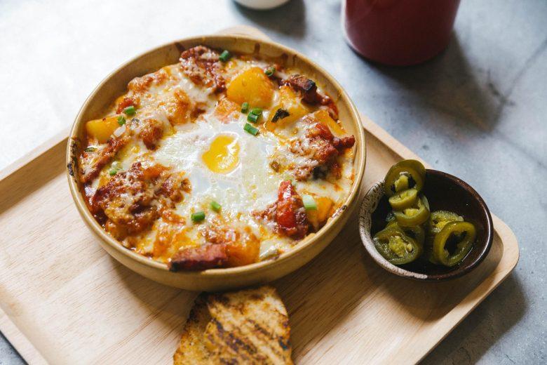 Batata gratinada com bacon