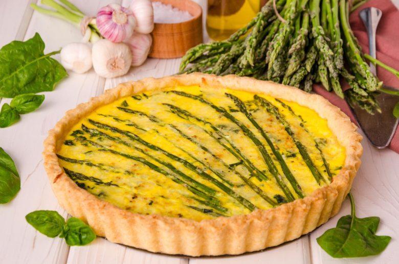 Torta de aspargo com ricota