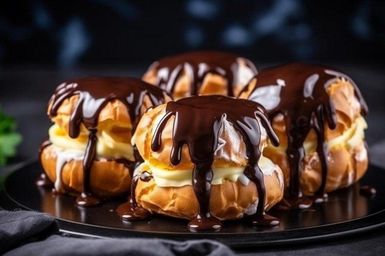 Profiterole de creme de maracujá