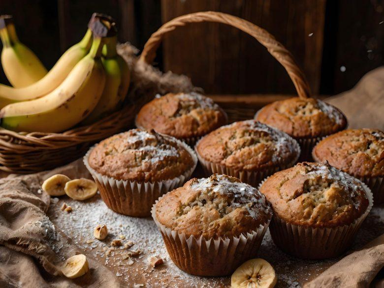 Muffin funcional de banana e maçã
