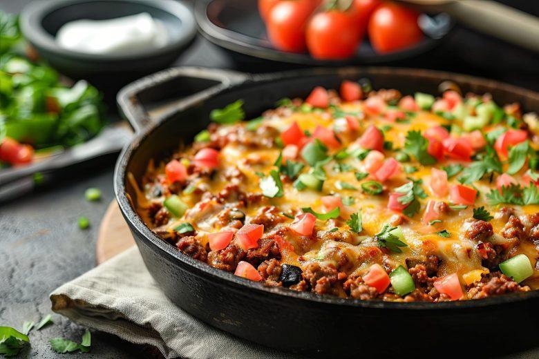 Gratinado de legumes com carne moída