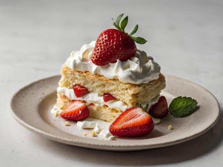 Bolo merengue de morango