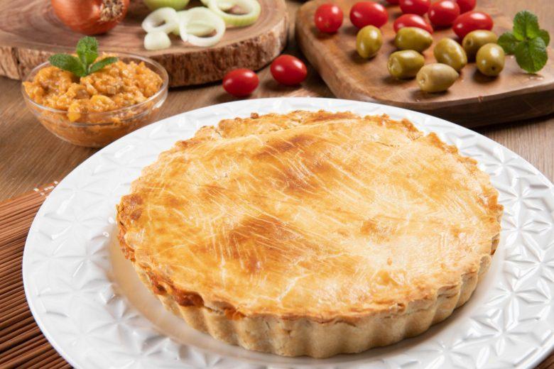 Torta de legumes com massa folhada