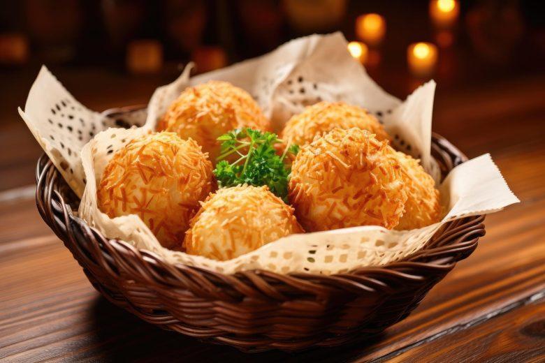 Bolinha de queijo com cabelo de anjo