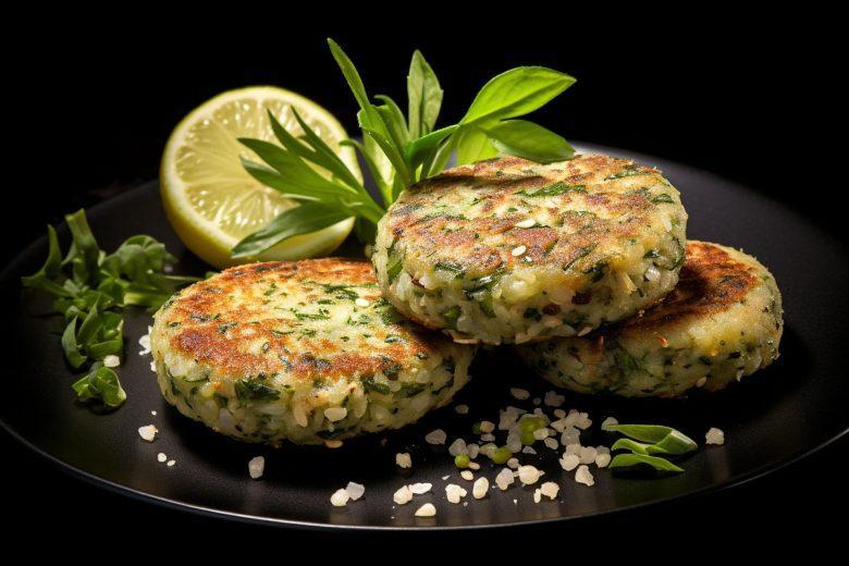Bolinho de arroz com talos e cascas