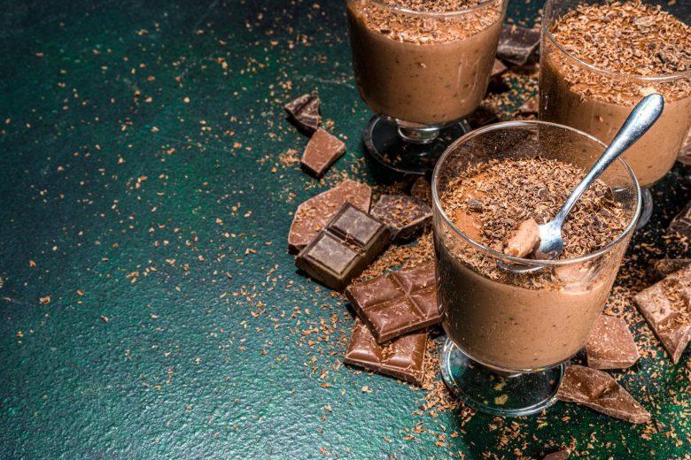 Mousse três chocolates
