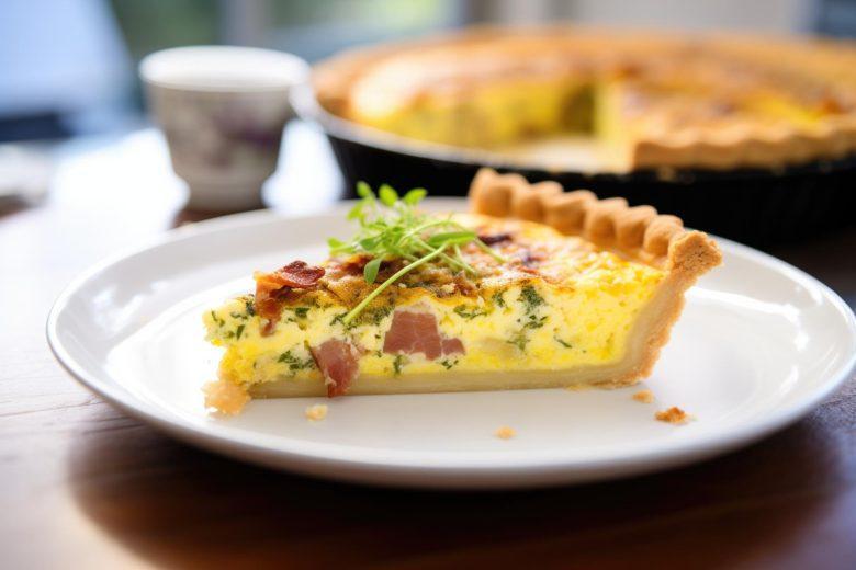 Quiche de queijos com bacon