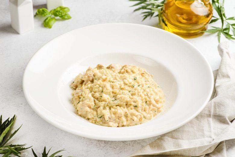 Risoto aos quatro queijos
