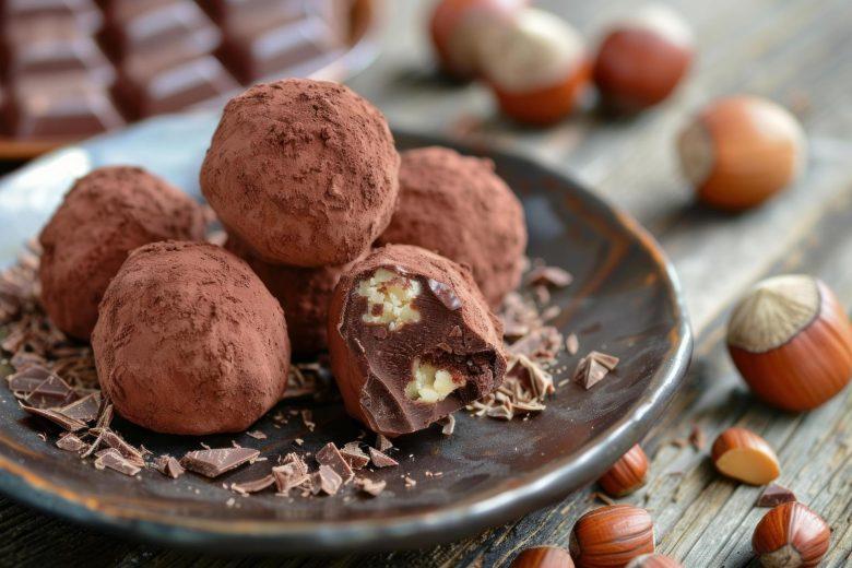 Brigadeiro trufado com castanhas de caju