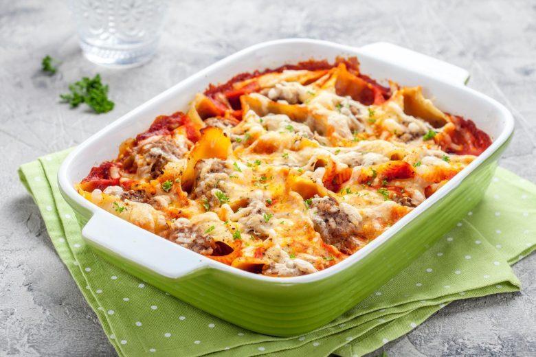 Conchiglioni com carne moída