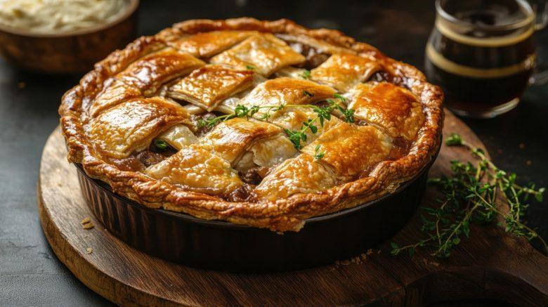 Torta folhada de calabresa e escarola