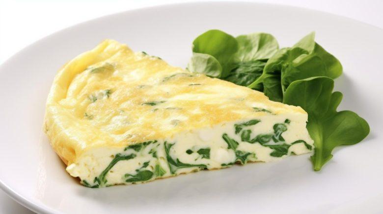 Omelete de escarola e queijo