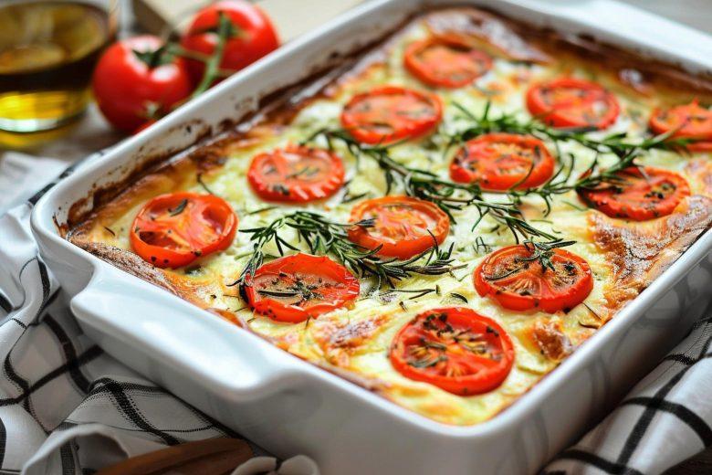 Torta de legumes com tomate