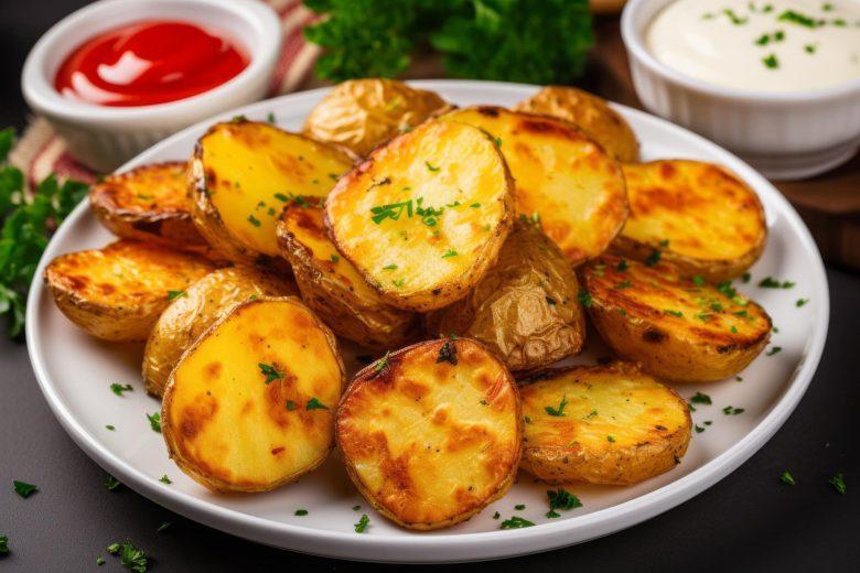 Batata assada com alho e azeite