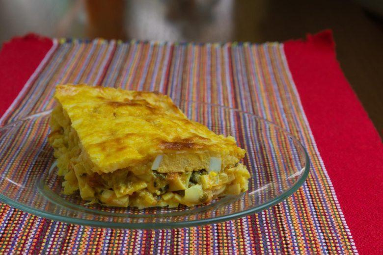 Torta empadão de palmito