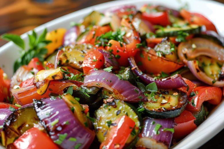 Salada de berinjela com abobrinha