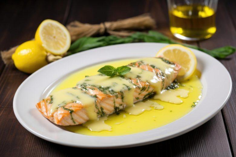 Salmão com maionese de limão