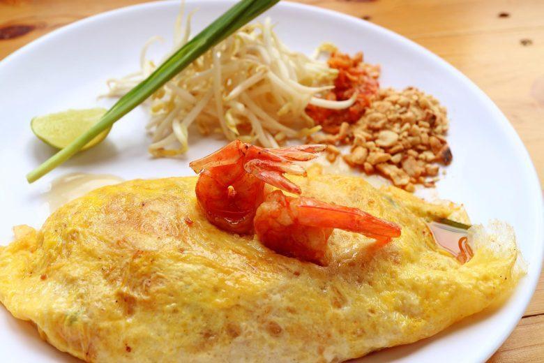 Omelete de camarão e queijo