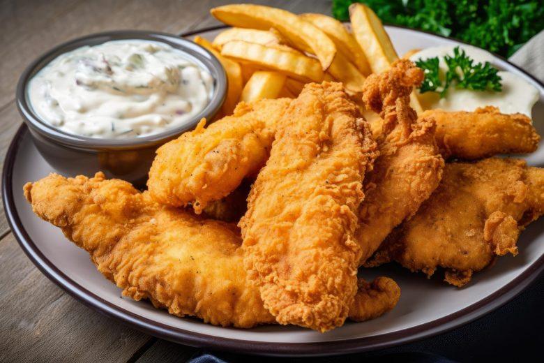 Peixe empanado com molho tártaro
