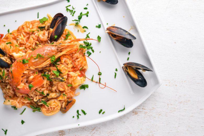 Risoto com frutos do mar