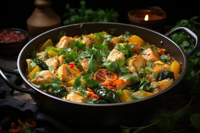 Peixe estufado na panela