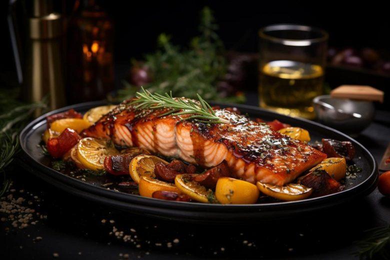 Salmão ao shoyu