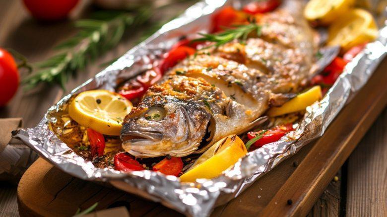 Peixe de forno recheado