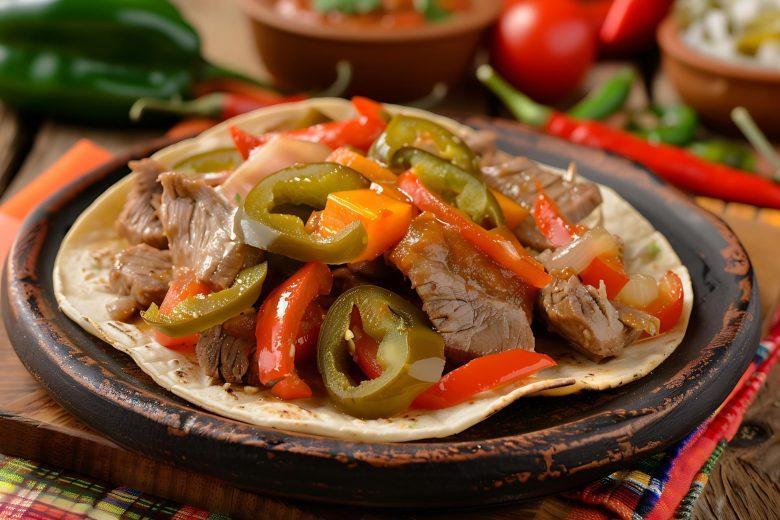 Carne gelada com pimentão