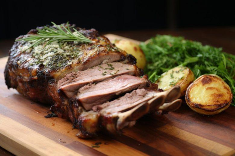 Pernil de vitela com molho de ervas