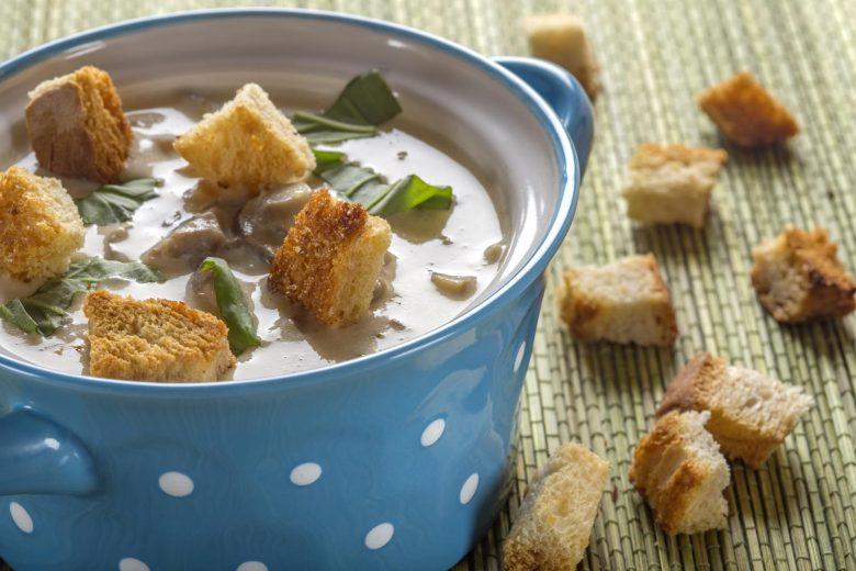 Creme de batata com croutons