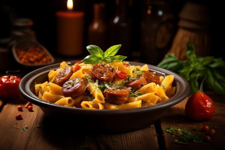 Macarrão de calabresa