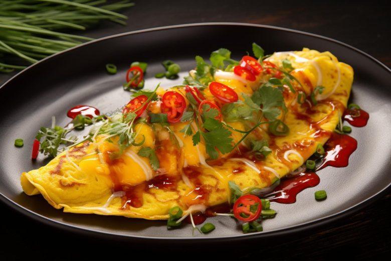Omelete de pimenta com queijo