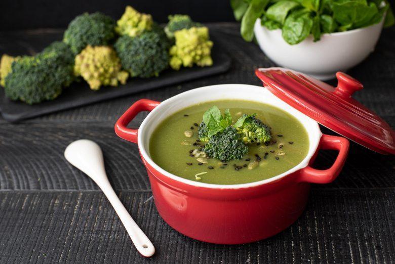 Sopa de brócolis com couve flor
