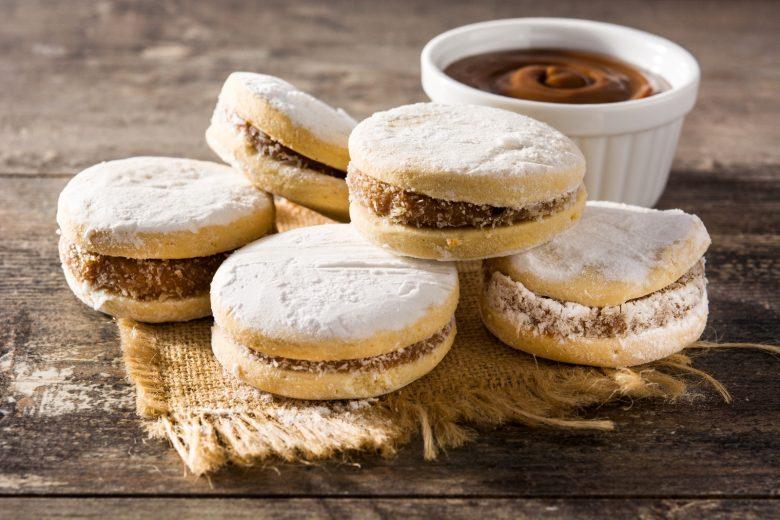 Alfajor de biscoito de leite maltado
